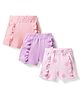 Bonfino 100% Cotton Woven Shorts With Frill & Polka Dots Print Pack Of 3 - Multicolour