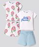 Bonfino 100% Cotton Knit Half Sleeves T-Shirt & Shorts Co-ord Sets With Floral Print Pack of 2 - Multicolor