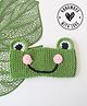 Woonie Hand Knitted Frog Designed Headband - Green