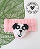 Woonie Hand Knitted Panda Designed  Headband - Pink