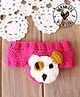 Woonie Bear Designed Handknitted Headband - Pink