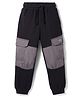 Pine Kids Knit Full Length Cut N Sew Lounge Pant With Pockets & Skate Style Badge - Black