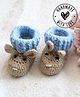 Woonie Hand Knitted Rabbit Designed  Booties - Beige