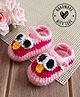 Woonie Hand Knitted Bird Designed Booties - Pink