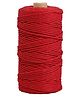 Ecofynd 50 Meters Red Colour Cotton Cord, Colour Dori for Wall Hanging Plant Hanging Craft Making, Natural Thread Rope for Handmade Plant Hanger (Cord-RED)