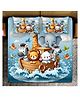 BhaiJi Bedsheets 220TC Glace Cotton Bed Sheet Double Bed With 2 Pillow Covers Full HD Digital Prints - Animal Zoo Print
