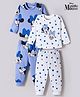 Bonfino Disney Single Jersey Knit Full Sleeves T-Shirts & Pyjamas Co-ord Night Suits With Minnie & Friends Graphics Pack of 2 - Multicolor