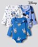 Bonfino Disney Interlock Knit Full Sleeves Onesies with Minnie & Friends Graphics & Frill Detaling Pack of 3 - Multicolor