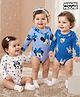 Bonfino Disney Interlock Knit Full Sleeves Onesies with Minnie & Friends Graphics & Frill Detaling Pack of 3 - Multicolor