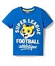 Babyhug Cotton Knit Half Sleeves T-Shirt with Football Print - Navy Blue