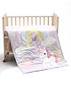 Babyhug Premium 100% Cotton Quilt For Babies Unicorn Theme - Lilac| Soft and Comfortable| Breathable Fabric| New Born Gifting Option| Light Weight and Foldable| Travel Friendly| Machine Washable