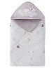 Babyhug Premium 100% Cotton Hooded Wrapper Unicorn Theme - Blue| Travel Friendly| Washable and Easy to Maintain| Breathable Fabric| Velcro Closure| Warm and Cozy| New Born Gifting Option