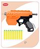 Aditi Toys Plastic Toy Gun for Kids, Soft Bullet Gun with 10 Soft Foam Bullets, Best Toy Gun For Fun Target Shooting & Kids Battle Fight, Range - 60 Feet, Suitable For Kids Above 8 Years (Orange)