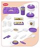 Aditi Toys Kitchen Fresh Cook Set Bag for Kids, Pretend Play Cooking Toy with Mini Utensils & Gas Stove, Cylinder, Frying pan, Serving Tray, Kitchen Role Play Toy Set for Kids Age 3+ (Purple)