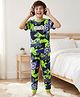 Pine Kids 100% Cotton Bio Washed Half Sleeves Abstract Printed T-Shirt & Pyjama Co-Ord Night Suit - Multicolour