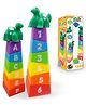 Wembley Toys Stacking Bath Teething Toys with Soft Colorful Activity with Dinosaur Top with 6 Blocks - Multicolor
