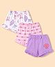 Babyoye Eco Conscious 100% Cotton Knit With Eco Jiva Finish Bow Sea Shell & Floral Printed Shorts With Bow Applique Pack of 3 - Multicolor