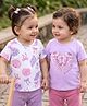 Babyoye Interlock Knit Half Sleeves T-Shirts With Bow & Sea Shell Print Pack of 2 - Multicolor