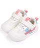 KIDLINGSS Mesh Detailed Colour Blocked Velcro Closure Shoes - White & Pink