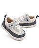 KIDLINGSS Colour Blocked Typography Printed Velcro Closure Shoes - White & Grey