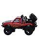 Tak Tak Toys 1:24 Die-Cast Pull Back Action Car Off-Road Monster Car Toy Vehicle with Lights, Sound & Openable Doors  With Metal Body - Red
