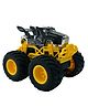Tak Tak Toys 1:64 Die-Cast Turbo Truck Toy Monster Truck with Big Wheels &  Metal BodyBody - Black & Yellow