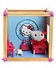 Hello Kitty Bedroom Playset | Build & Play Wooden Bedroom Dollhouse with Accessories, Cozy Bed, Dressing Table, Chair, Mirror & Hello Kitty Figure | Pretend Play Set for Kids | Red