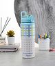 Nayasa Duo-Sip Steel 635ml Dual Mode Leak-Proof Checkered 635, Sky Blue