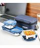Nayasa Eco Duplex 3 Stainless Steel Lunch Box With Bag Leakproof, Blue