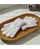 Ziory Woollen Knit Bunny Designed Gloves - Lavender