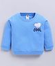 Nottie Planet Cotton Looper Knit Full Sleeves Endangered Polar Bear Printed Light Winter Sweatshirt - Blue