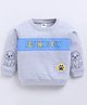 Nottie Planet Cotton Looper Knit Full Sleeves Dogs Printed Light Winter Sweatshirt - Melange