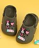 Yellow Bee Disney Mickey & Friends Featuring Minnie Mouse Applique Detailed Slingback Clogs - Olive Green