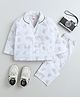 The Magic Wand 100% Cotton Woven Full Sleeves Bunny Printed Coordinating Night Suit Set - White