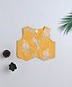 The Magic Wand Cotton Woven Sleeveless Floral Printed Waist Coat Style Top - Mustard