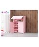 Butterthief Shoe Rack Plastic for Home- Slipper Stand, Multipurpose Printed Foldable Standing Shoe Rack (6 Shelf 3 Door) - Pink