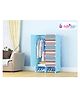 Butterthief Printed Collapsible Wardrobe & shoerack, 8 door Almirah for Kids & Toddlers - Sky Blue