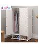 Butterthief Printed Collapsible Wardrobe & shoerack, 8 door Almirah for Kids & Toddlers - Off White