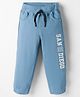 Olio Kids Knitted Full Length Lounge Pant With Text Print - Light Blue