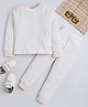 BABY NATION Cotton Knit Full Sleeves Striped Coordinating Night Suit Set - Brown