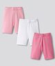 Bonfino 100% Cotton Knit Solid Shorts Pack of 3 - Multicolor
