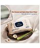 OLLEN Pure water Unscented Baby Wipes with lid- Safe, 100% Plant Made Fabric, Cotton Cloth Like Super thick, Dermatologically Tested- Natural Wet Wipes with Aloe vera & Chamomile (Pack of 1)