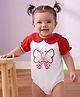 Babyoye Eco Conscious 100% Cotton With Eco Jiva Finish Half Sleeves Floral & Butterfly Printed Onesie - Red