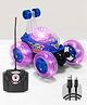 NIYAMAT Rechargeable 5 Functions 360° Rotating & Rolling Big Stunt Car Toy with Remote Controller with Demo Feature for Kids - Blue
