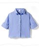 Kookie Kids Cotton Woven Full Sleeves Solid Color Top - Light Blue