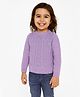 Nautinati Knit Full Sleeves Cable Knit Designed Sweater - Lavender