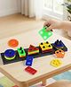Play Nation Montessori Geometric Stacker & Colour Sorting Puzzle - Multicolor| Shape Sorting & Stacking Toy| Problem Solving & Motor Skill Development| Early Learning Educational Toy| BIS Certified