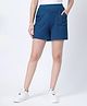 Zelena 95% Viscose 5% Lycra Woven Solid Maternity Extra Stretchable Mid Rise Pregnancy & Postpartum Shorts - Deep Teal