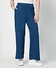 Zelena Viscose Elastane Woven Solid Pre & Post Pregnancy Maternity Pajama  - Deep Teal