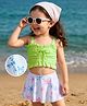 Mark & Mia Sleeveless Snowflake Printed Two Piece Swimsuit - Light Green